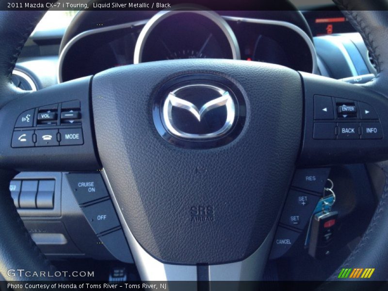 Liquid Silver Metallic / Black 2011 Mazda CX-7 i Touring