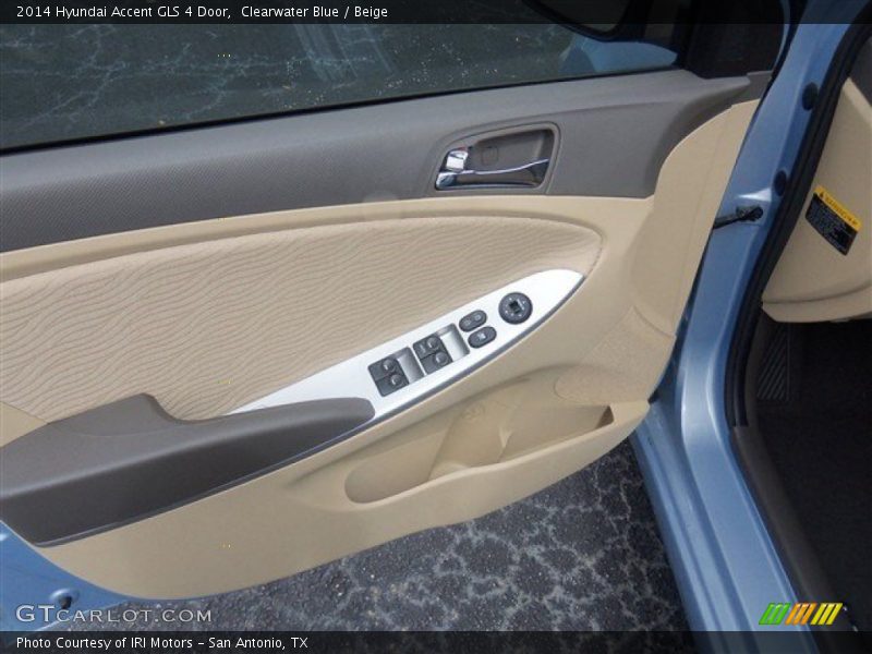 Clearwater Blue / Beige 2014 Hyundai Accent GLS 4 Door
