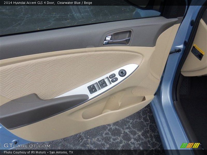 Clearwater Blue / Beige 2014 Hyundai Accent GLS 4 Door