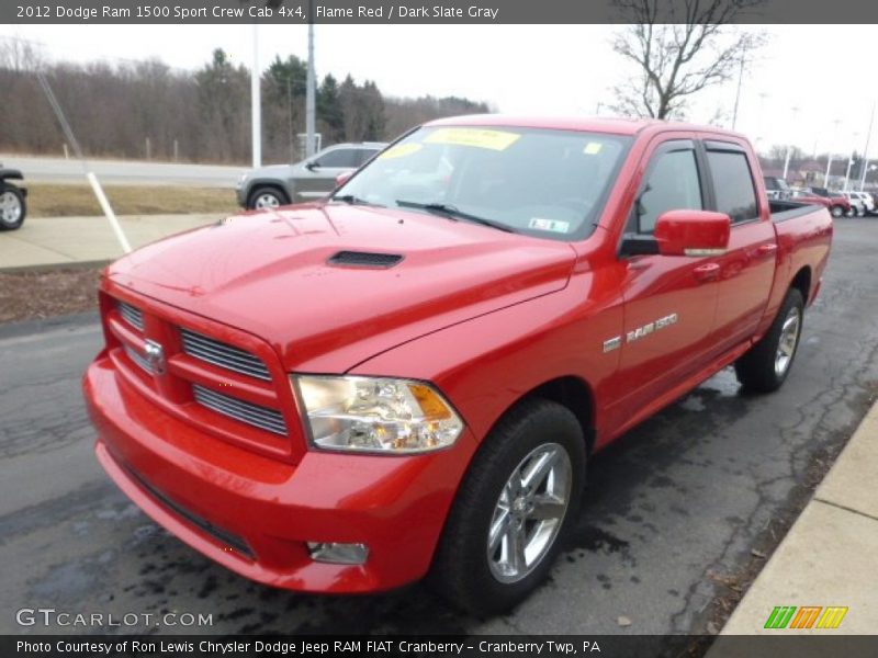 Flame Red / Dark Slate Gray 2012 Dodge Ram 1500 Sport Crew Cab 4x4