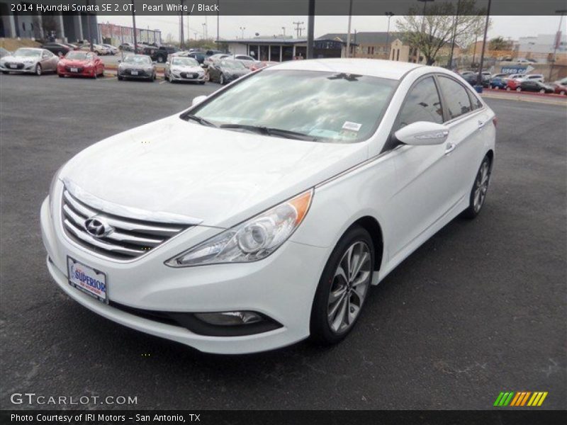 Pearl White / Black 2014 Hyundai Sonata SE 2.0T