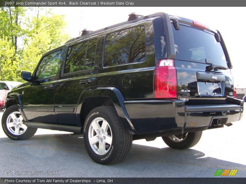 Black Clearcoat / Medium Slate Gray 2007 Jeep Commander Sport 4x4