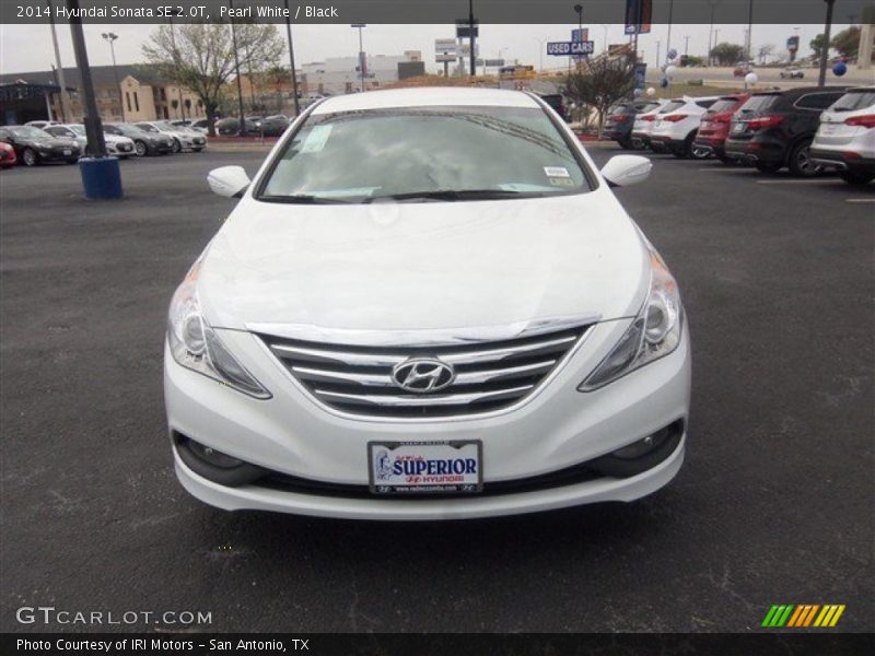 Pearl White / Black 2014 Hyundai Sonata SE 2.0T