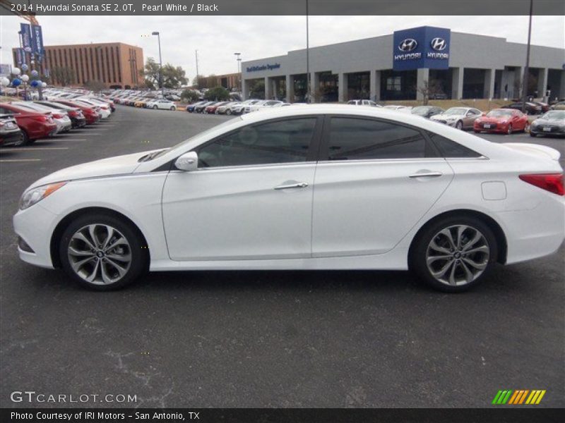 Pearl White / Black 2014 Hyundai Sonata SE 2.0T