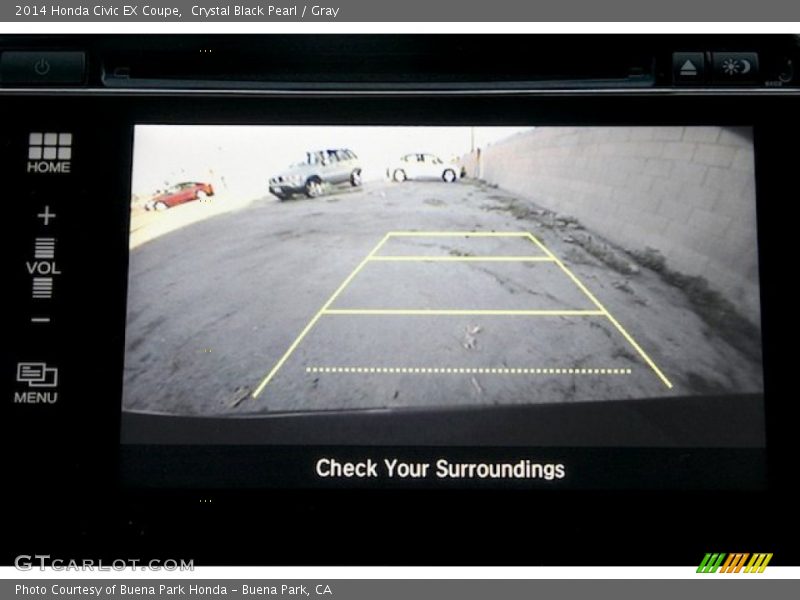 Crystal Black Pearl / Gray 2014 Honda Civic EX Coupe