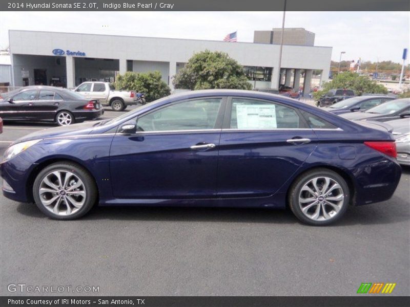 Indigo Blue Pearl / Gray 2014 Hyundai Sonata SE 2.0T