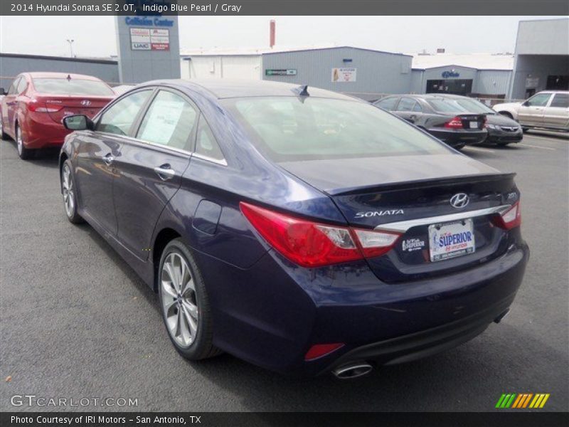 Indigo Blue Pearl / Gray 2014 Hyundai Sonata SE 2.0T