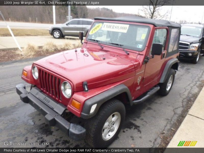 Chili Pepper Red Pearlcoat / Agate 1999 Jeep Wrangler SE 4x4