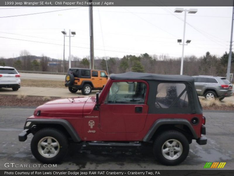 Chili Pepper Red Pearlcoat / Agate 1999 Jeep Wrangler SE 4x4