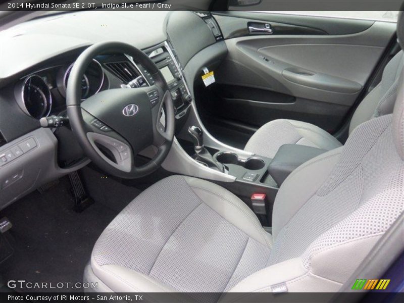 Indigo Blue Pearl / Gray 2014 Hyundai Sonata SE 2.0T