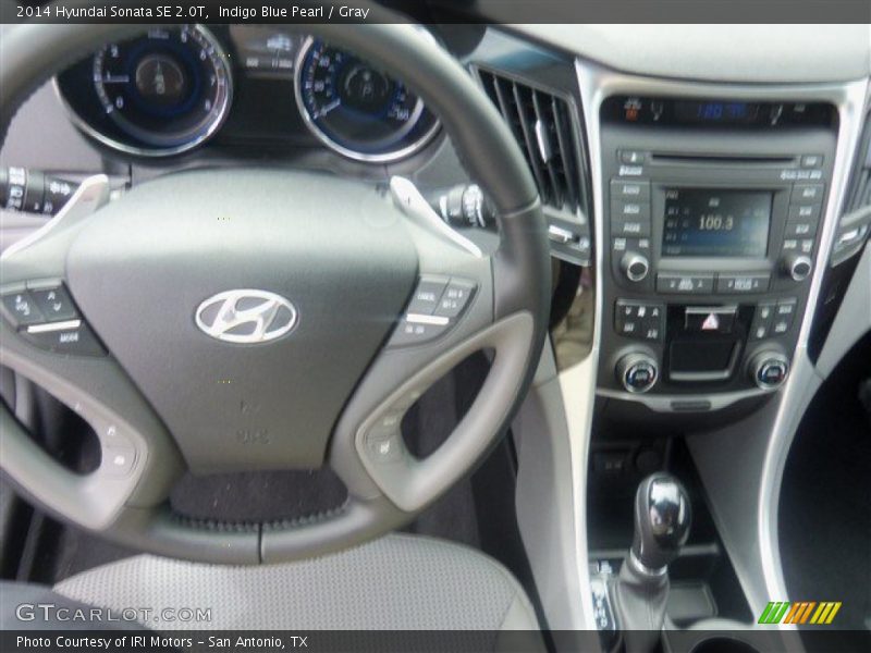 Indigo Blue Pearl / Gray 2014 Hyundai Sonata SE 2.0T