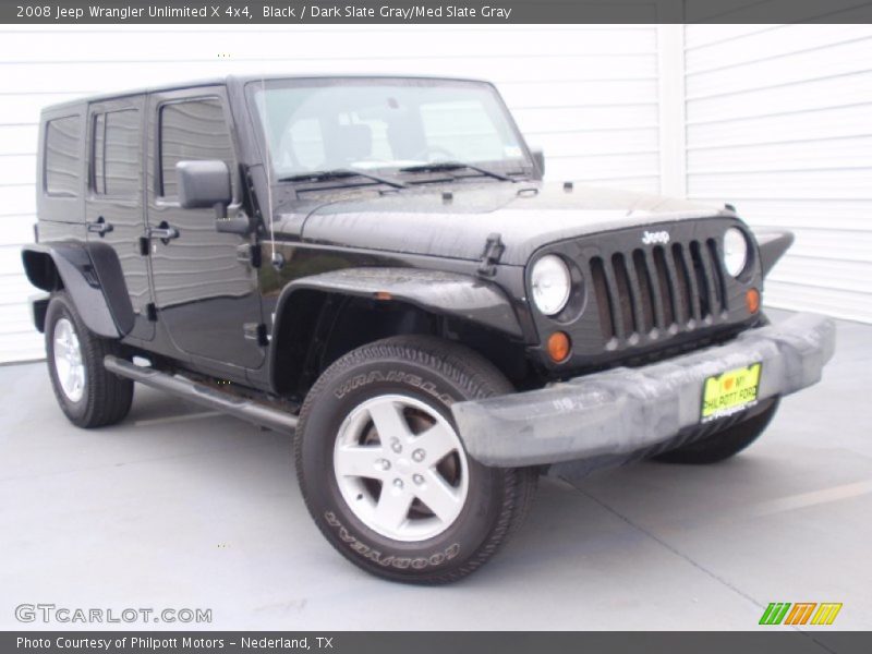 Black / Dark Slate Gray/Med Slate Gray 2008 Jeep Wrangler Unlimited X 4x4