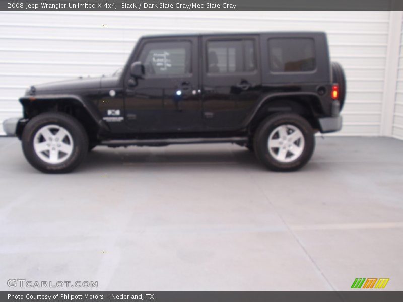 Black / Dark Slate Gray/Med Slate Gray 2008 Jeep Wrangler Unlimited X 4x4
