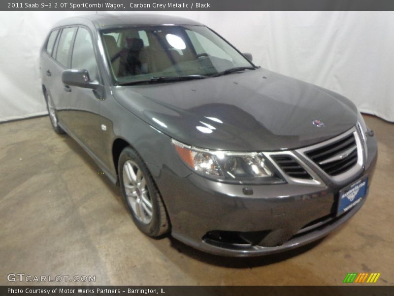 Carbon Grey Metallic / Black 2011 Saab 9-3 2.0T SportCombi Wagon