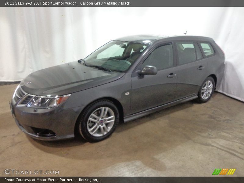 Carbon Grey Metallic / Black 2011 Saab 9-3 2.0T SportCombi Wagon