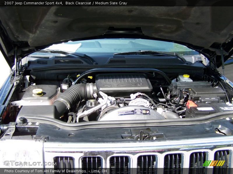 Black Clearcoat / Medium Slate Gray 2007 Jeep Commander Sport 4x4