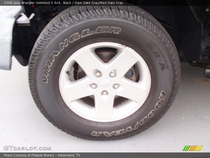Black / Dark Slate Gray/Med Slate Gray 2008 Jeep Wrangler Unlimited X 4x4