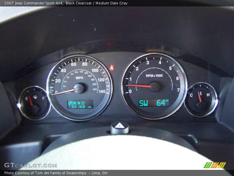 Black Clearcoat / Medium Slate Gray 2007 Jeep Commander Sport 4x4
