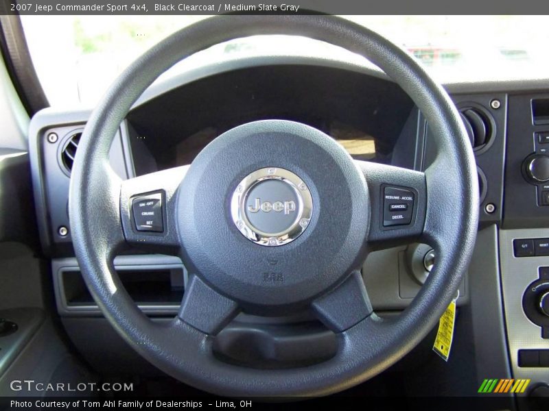 Black Clearcoat / Medium Slate Gray 2007 Jeep Commander Sport 4x4