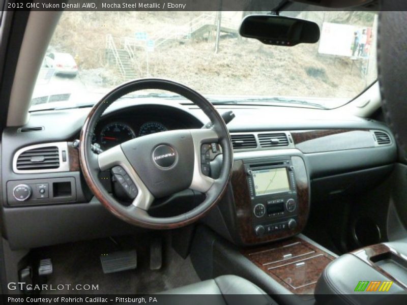 Mocha Steel Metallic / Ebony 2012 GMC Yukon Denali AWD