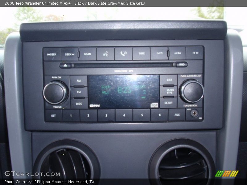 Black / Dark Slate Gray/Med Slate Gray 2008 Jeep Wrangler Unlimited X 4x4