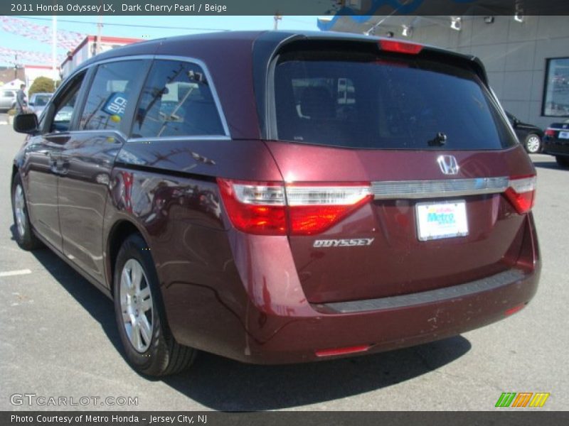 Dark Cherry Pearl / Beige 2011 Honda Odyssey LX