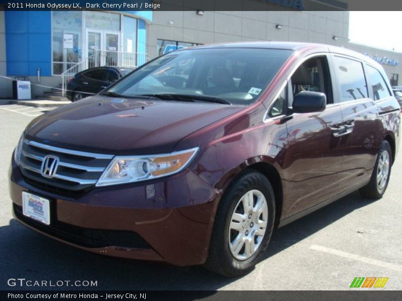 Dark Cherry Pearl / Beige 2011 Honda Odyssey LX