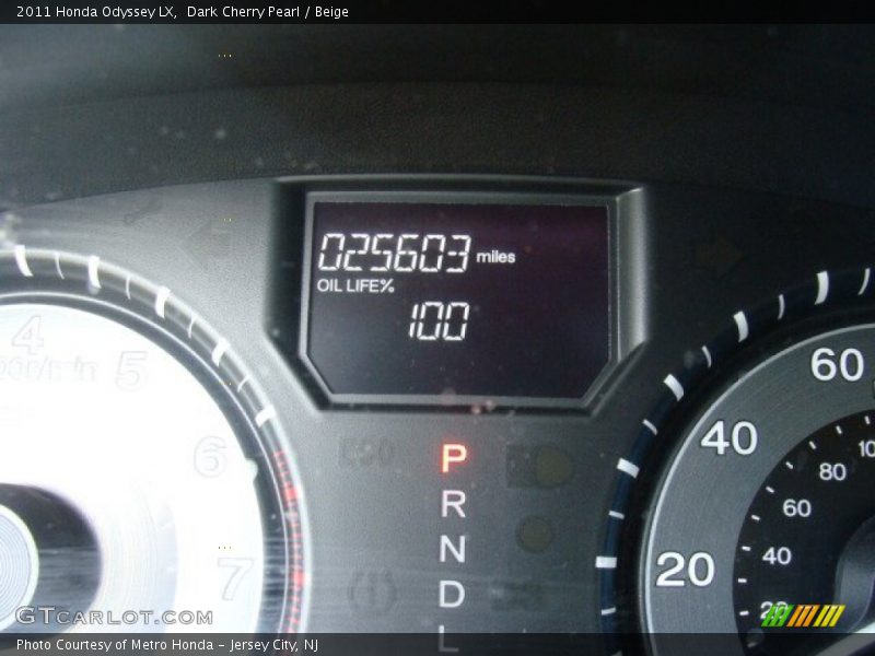 Dark Cherry Pearl / Beige 2011 Honda Odyssey LX