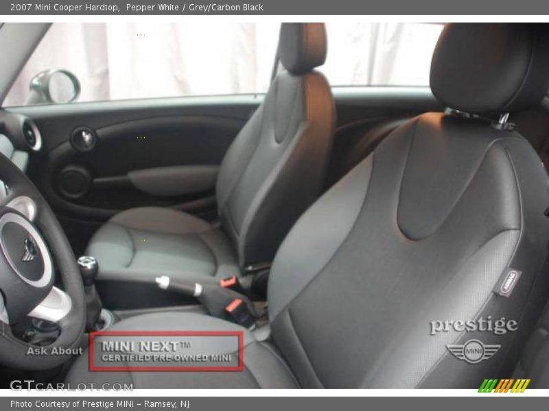 Pepper White / Grey/Carbon Black 2007 Mini Cooper Hardtop
