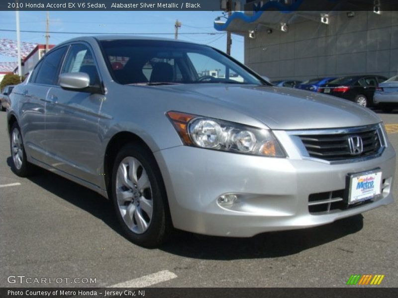 Alabaster Silver Metallic / Black 2010 Honda Accord EX V6 Sedan