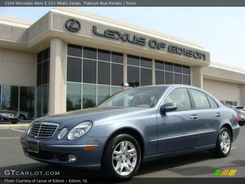 Platinum Blue Metallic / Stone 2004 Mercedes-Benz E 320 4Matic Sedan