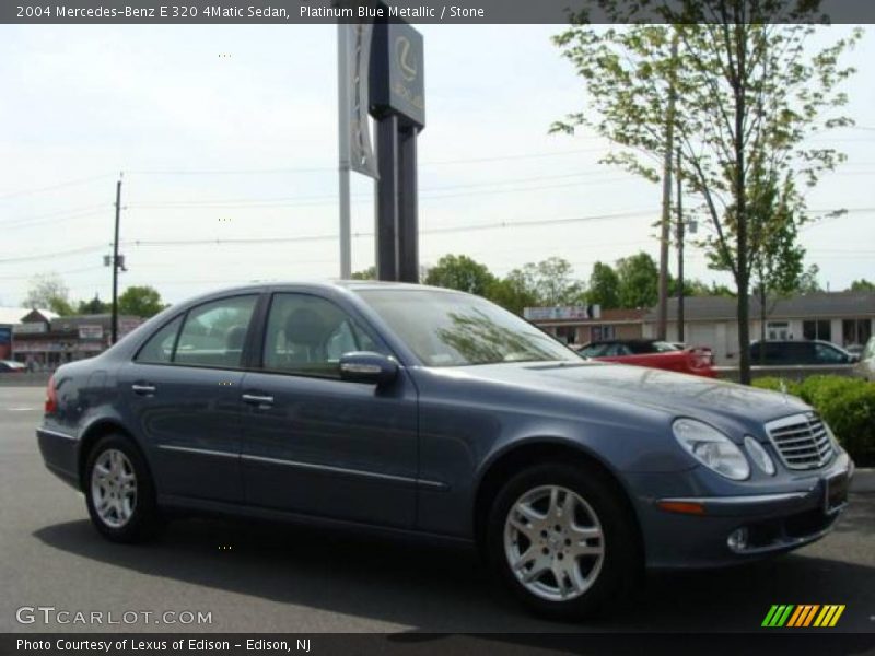 Platinum Blue Metallic / Stone 2004 Mercedes-Benz E 320 4Matic Sedan