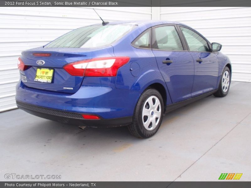 Sonic Blue Metallic / Charcoal Black 2012 Ford Focus S Sedan