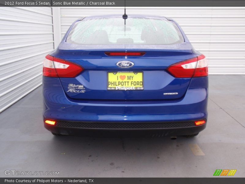 Sonic Blue Metallic / Charcoal Black 2012 Ford Focus S Sedan