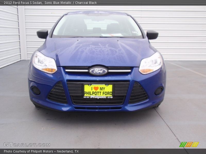 Sonic Blue Metallic / Charcoal Black 2012 Ford Focus S Sedan