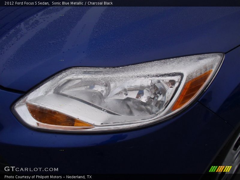 Sonic Blue Metallic / Charcoal Black 2012 Ford Focus S Sedan