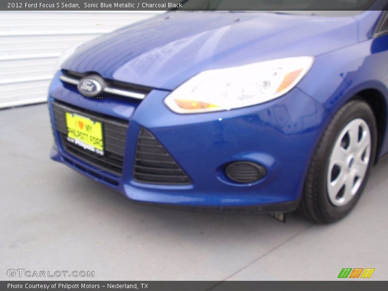 Sonic Blue Metallic / Charcoal Black 2012 Ford Focus S Sedan