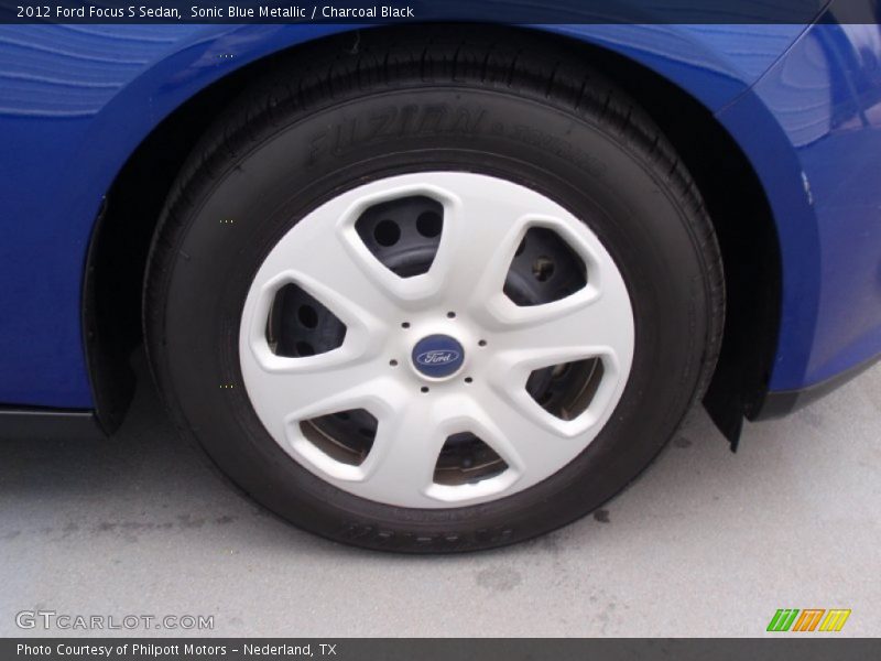 Sonic Blue Metallic / Charcoal Black 2012 Ford Focus S Sedan