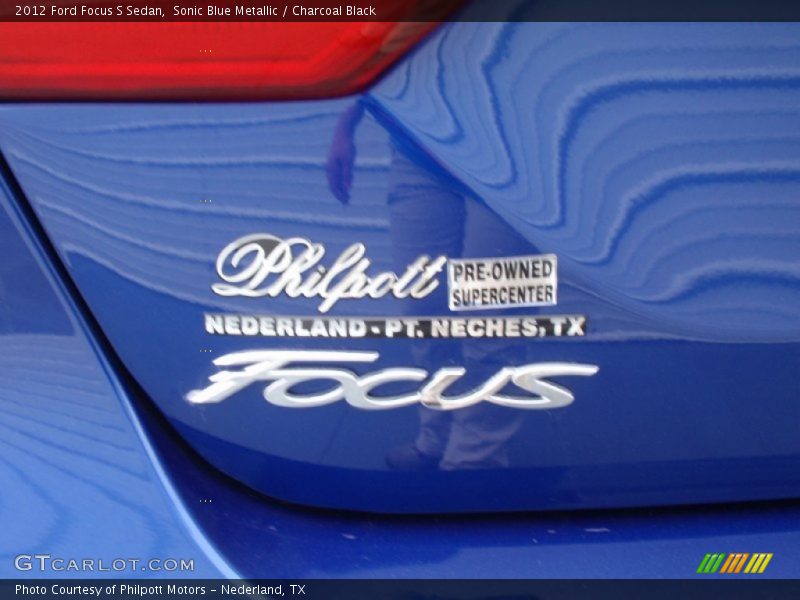 Sonic Blue Metallic / Charcoal Black 2012 Ford Focus S Sedan