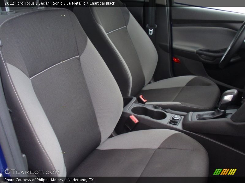 Sonic Blue Metallic / Charcoal Black 2012 Ford Focus S Sedan