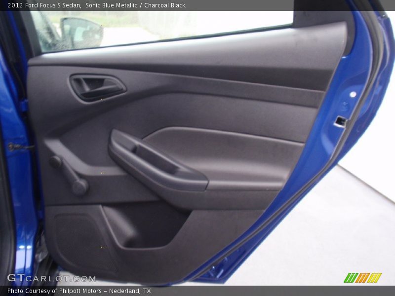 Sonic Blue Metallic / Charcoal Black 2012 Ford Focus S Sedan