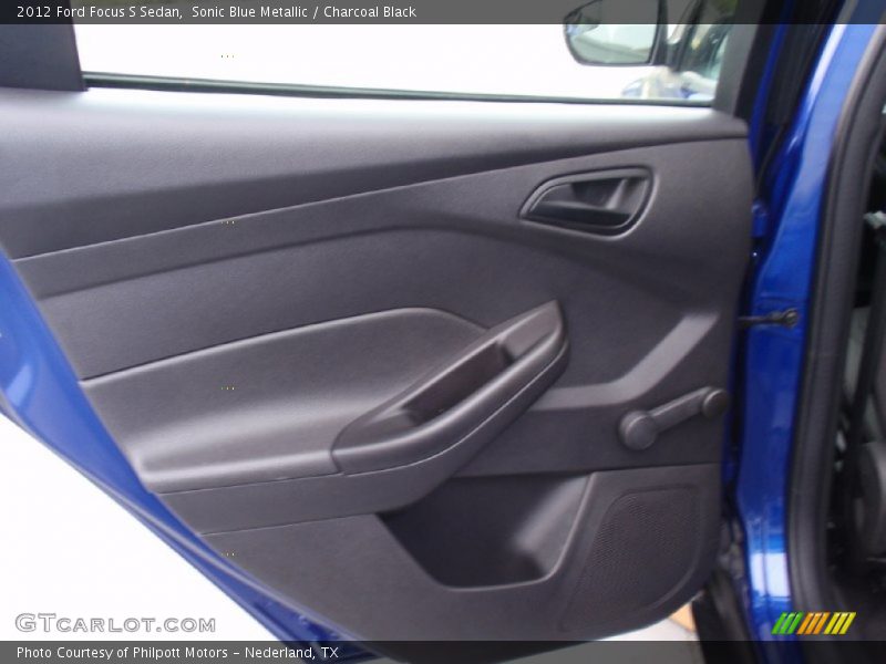 Sonic Blue Metallic / Charcoal Black 2012 Ford Focus S Sedan