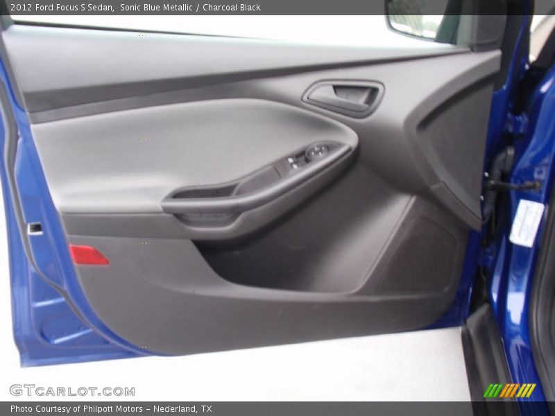 Sonic Blue Metallic / Charcoal Black 2012 Ford Focus S Sedan