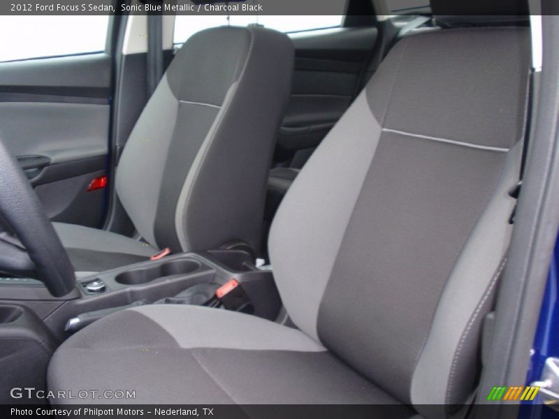 Sonic Blue Metallic / Charcoal Black 2012 Ford Focus S Sedan
