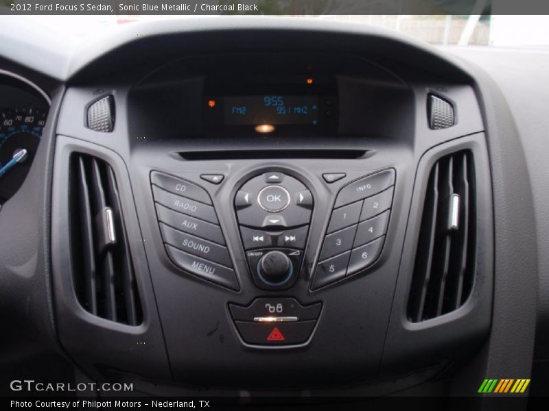 Sonic Blue Metallic / Charcoal Black 2012 Ford Focus S Sedan