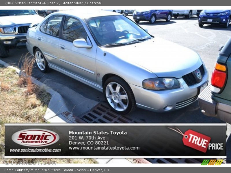 Molten Silver / Charcoal 2004 Nissan Sentra SE-R Spec V