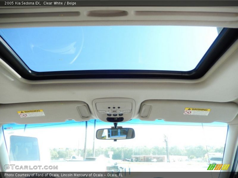 Clear White / Beige 2005 Kia Sedona EX