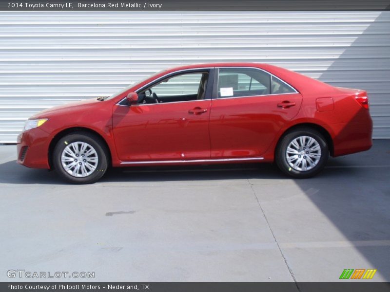 Barcelona Red Metallic / Ivory 2014 Toyota Camry LE
