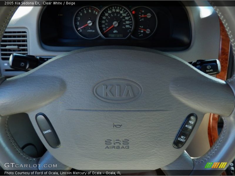 Clear White / Beige 2005 Kia Sedona EX