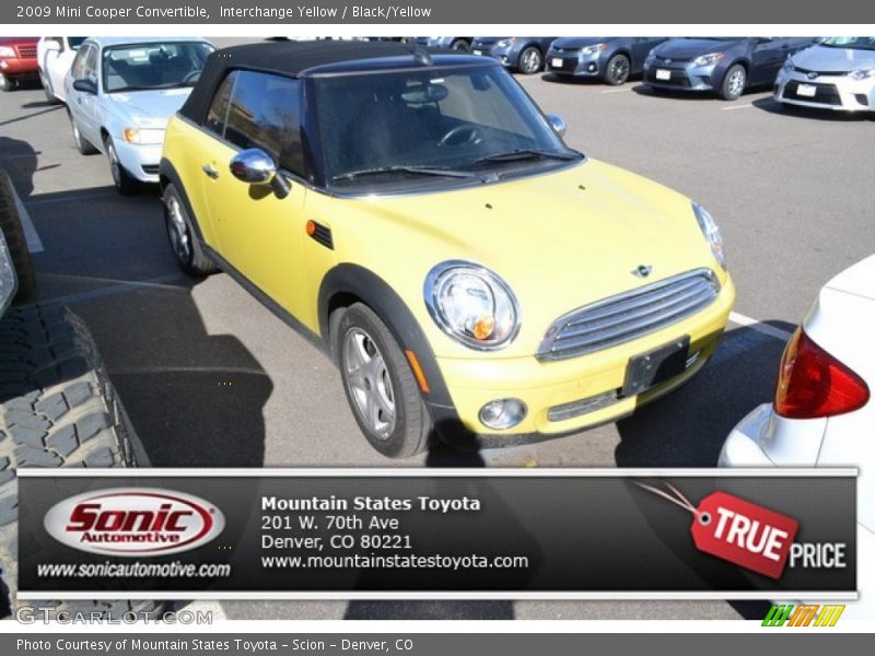 Interchange Yellow / Black/Yellow 2009 Mini Cooper Convertible